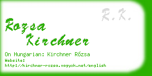 rozsa kirchner business card
